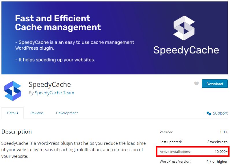 SpeedyCache Reached 10k active WordPress installs SpeedyCache Reached 10k active WordPress installs