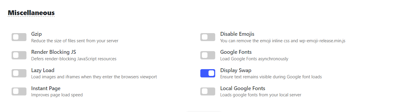 SpeedyCache Display swap for Google fonts SpeedyCache Display swap for Google fonts
