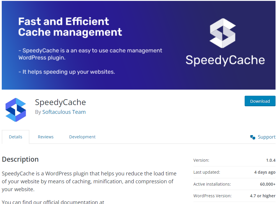 SpeedyCache Statistics for 60K Active Install Milestone SpeedyCache Statistics for 60K Active Install Milestone