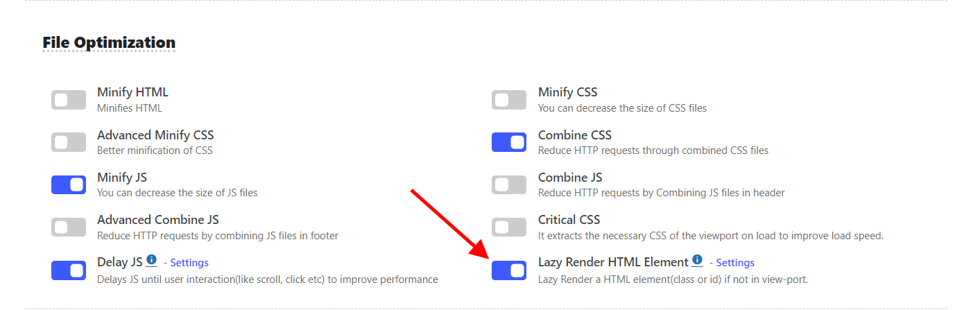 Enable Lazy Render HTML element Enable Lazy Render HTML element