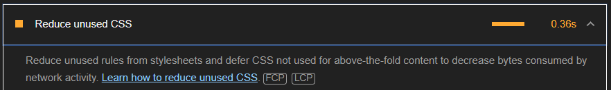 Unused CSS Issue Unused CSS Issue